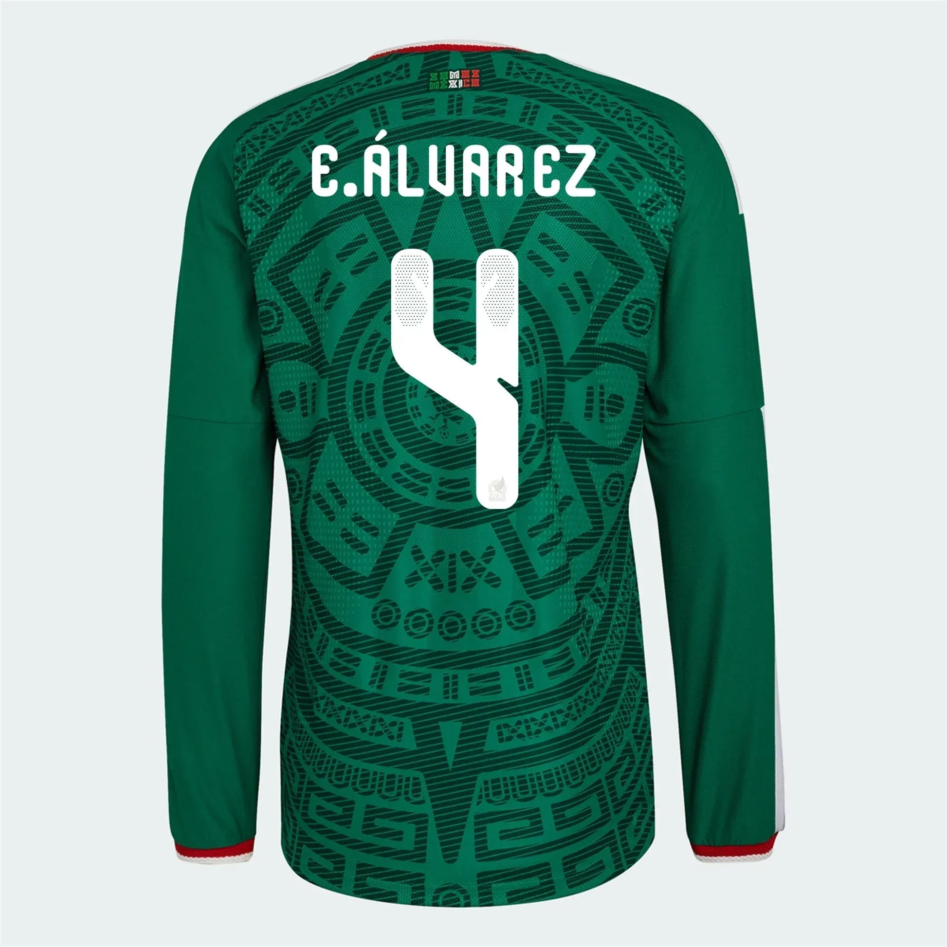 Adidas 2026 Mexico Men's Authentic Home Long-Sleeve Soccer Jersey Bold Green
