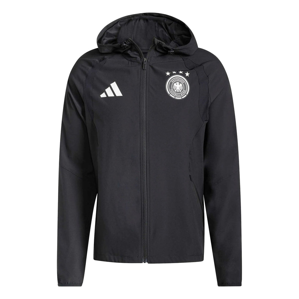 Adidas 2026 Germany Men's Tiro Travel Full Zip Windbreaker Black