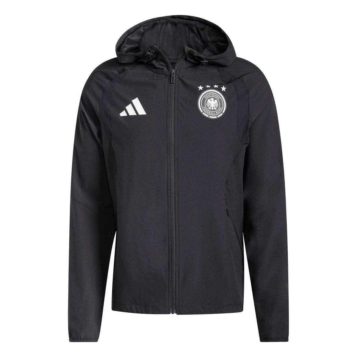 Adidas 2026 Germany Men's Tiro Travel Full Zip Windbreaker Black