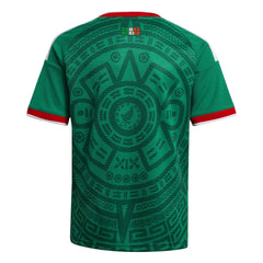 Adidas 2026 Mexico Youth Stadium Home Soccer Jersey Bold Green