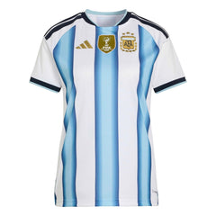 Adidas 2026 Argentina Women's Stadium Home Soccer Jersey White / Icey Blue / Light Blue