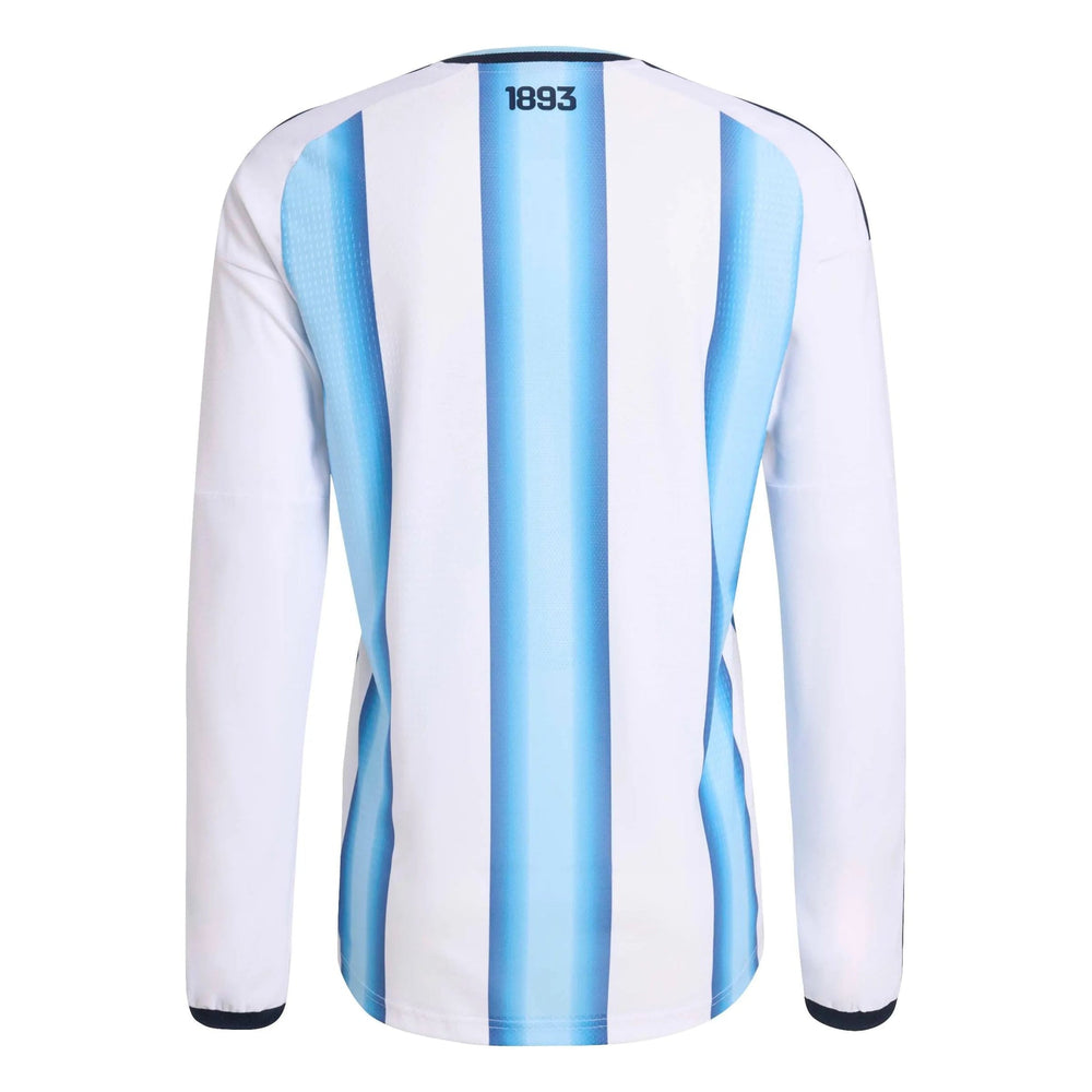 Adidas 2026 Argentina Men's Authentic Home Long-Sleeve Soccer Jersey White / Icey Blue / Light Blue