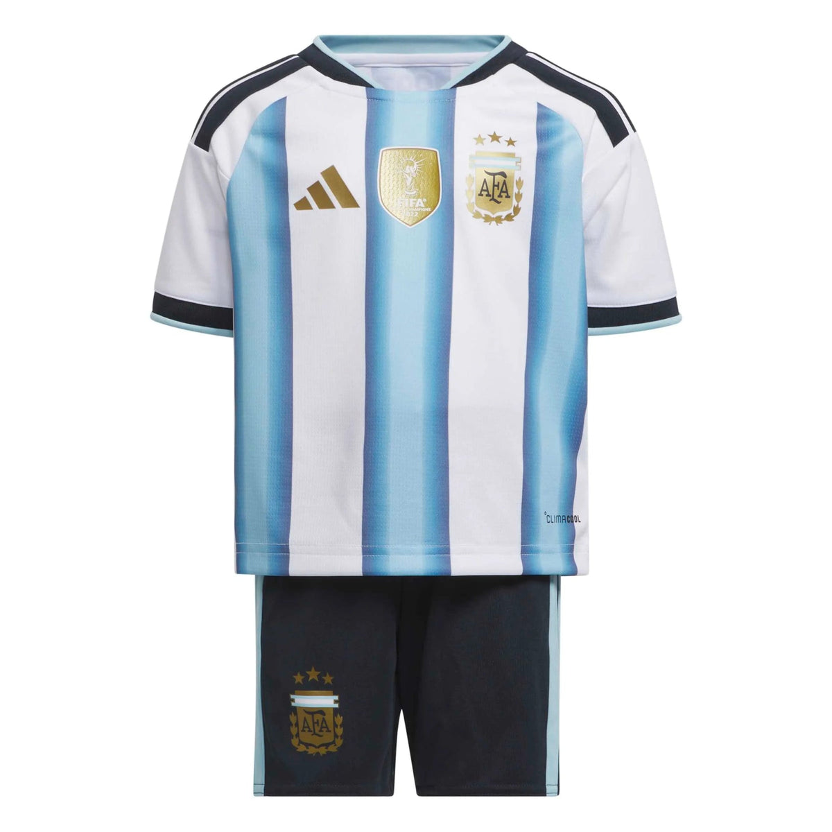 Adidas 2026 Argentina Kid's Home Mini Kit White / Icey Blue / Light Blue