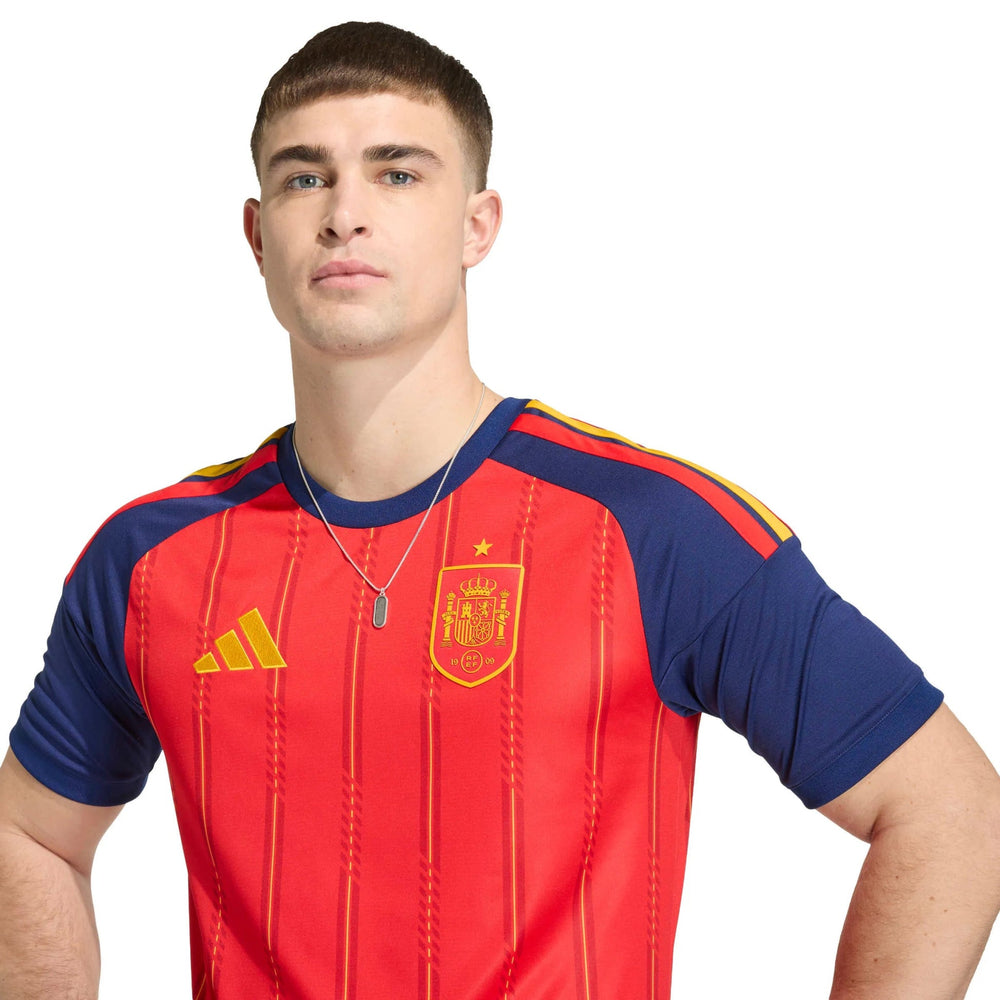 Adidas 2026 Spain Men's Stadium Home Soccer Jersey Vivid Red