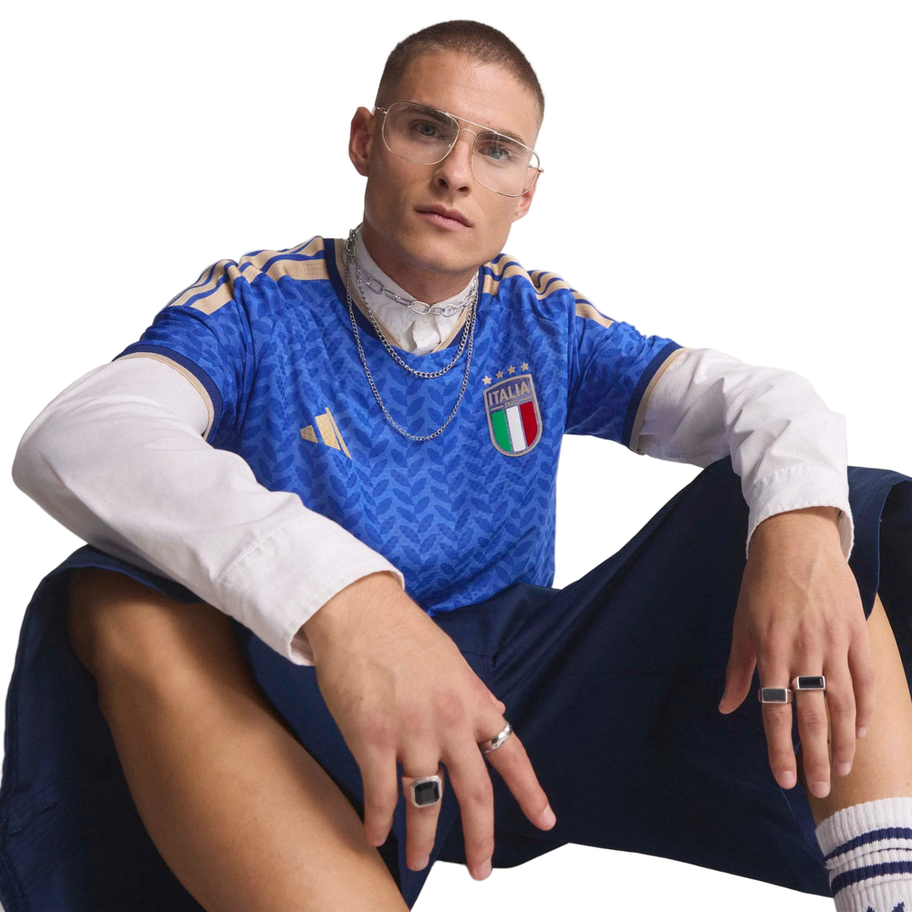 Adidas 2026 Italy Men's Authentic Home Soccer Jersey Bold Blue