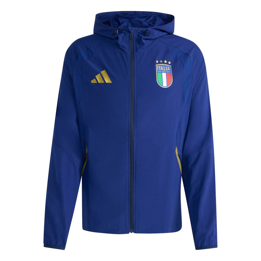 Adidas 2026 Italy Men's Tiro Travel Full Zip Windbreaker Victory Blue