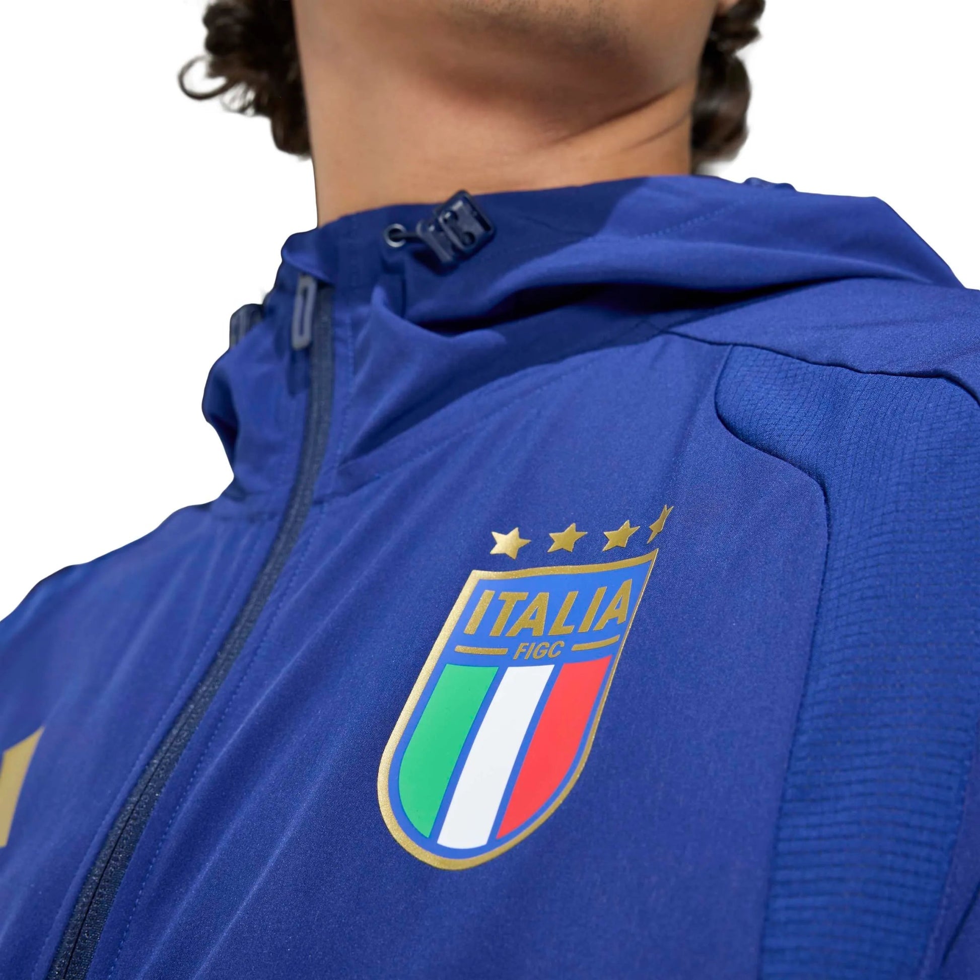 Adidas 2026 Italy Men's Tiro Travel Full Zip Windbreaker Victory Blue