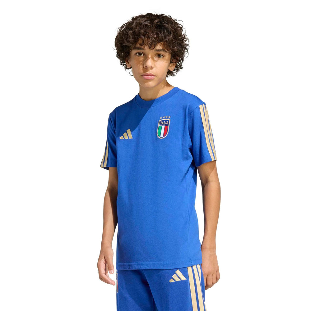 Adidas 2026 Italy Youth DNA Tee Old Blue
