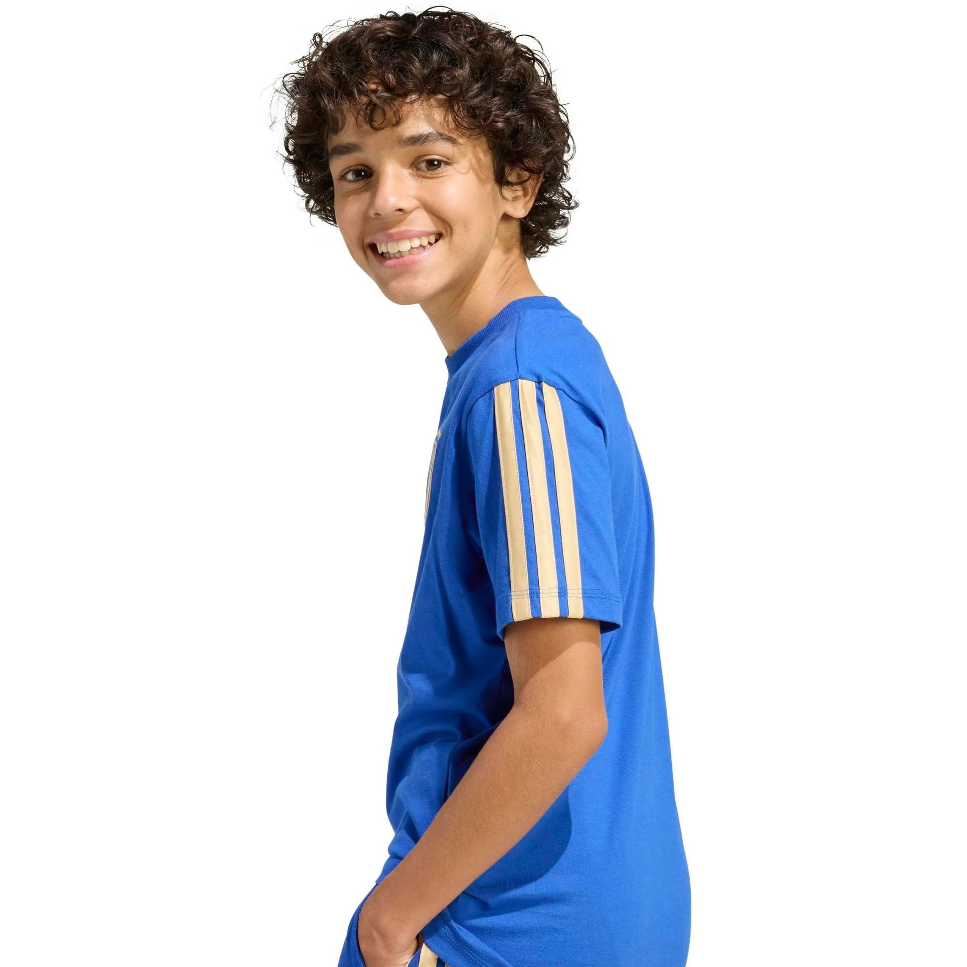 Adidas 2026 Italy Youth DNA Tee Old Blue