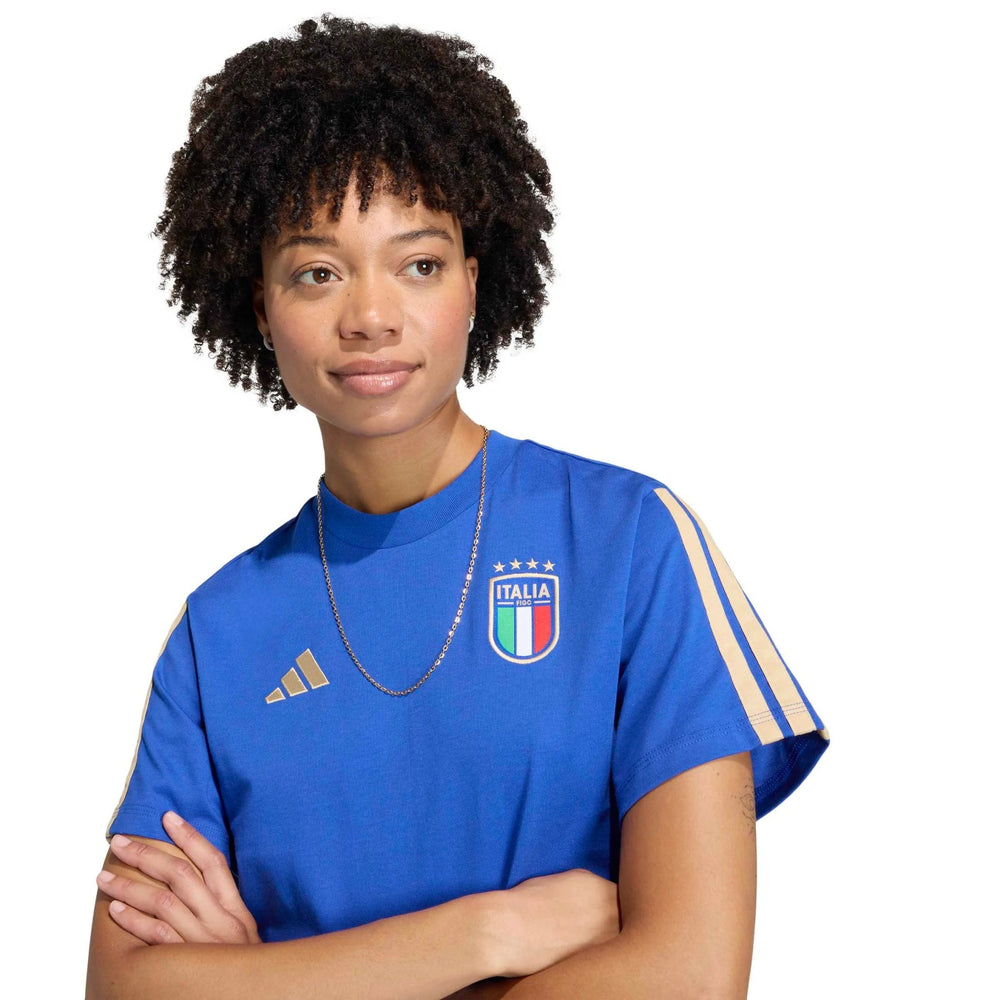 Adidas 2026 Italy Women's DNA Tee Bold Blue