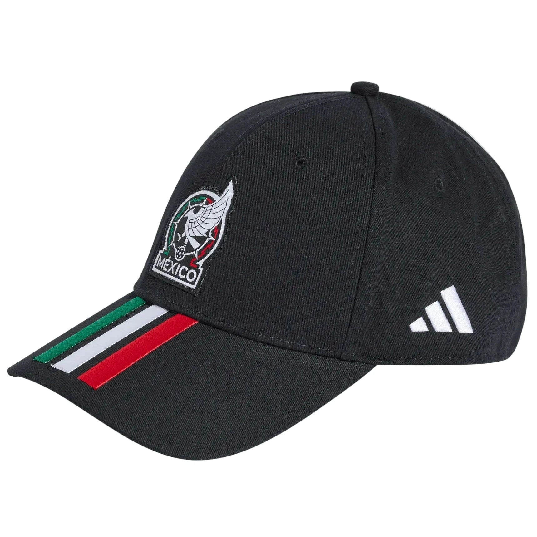 Adidas 2026 Mexico Baseball Cap 3 Stripes Black
