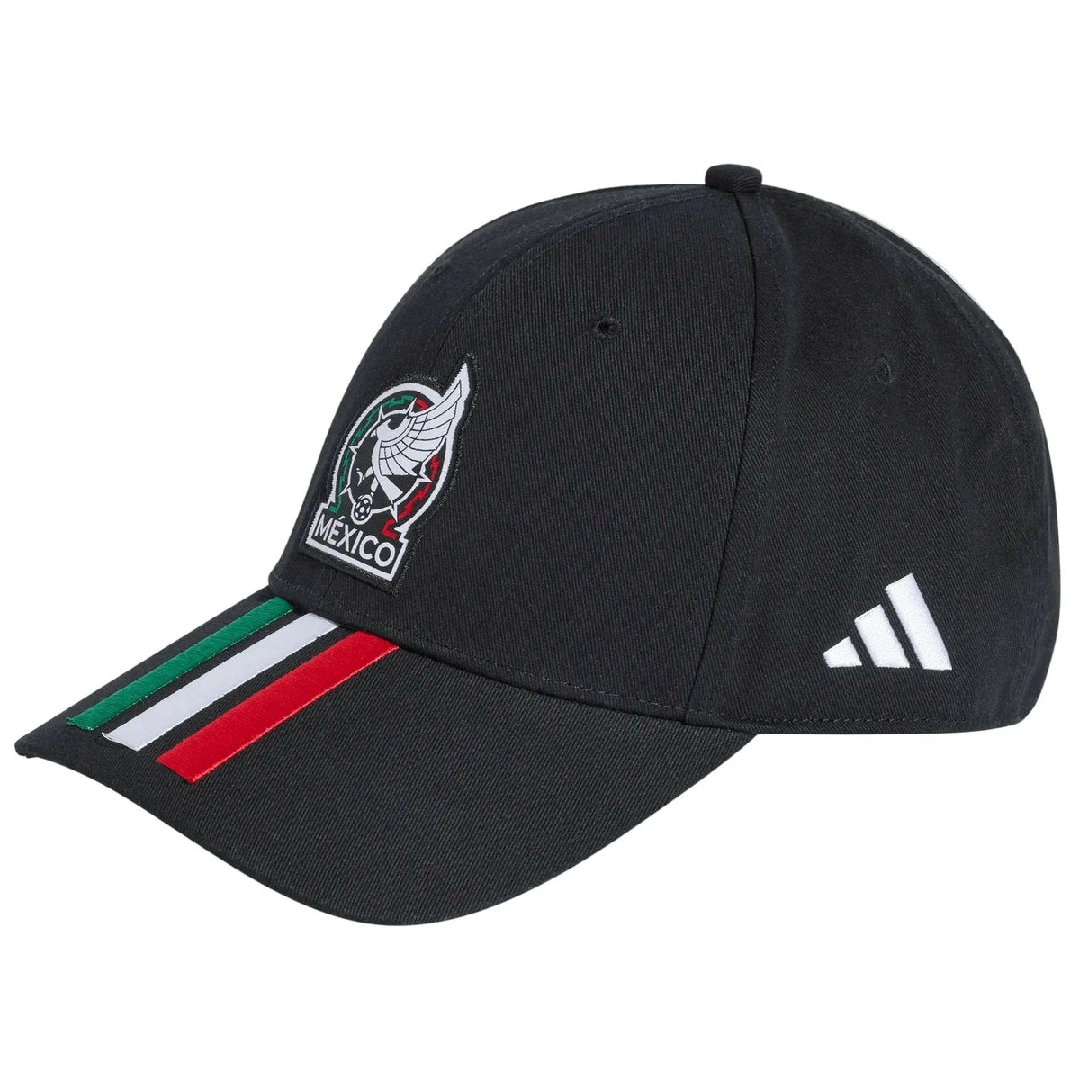 Adidas 2026 Mexico Baseball Cap 3 Stripes Black