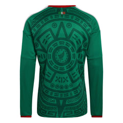 Adidas 2026 Mexico Men's Stadium Home Long-Sleeve Soccer Jersey Bold Green