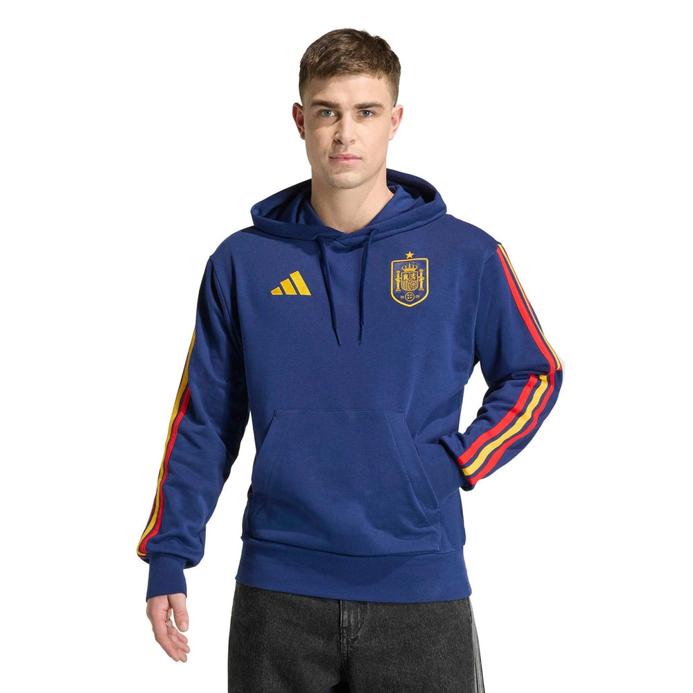 Adidas 2026 Spain Men's DNA Hoodie Dark Blue