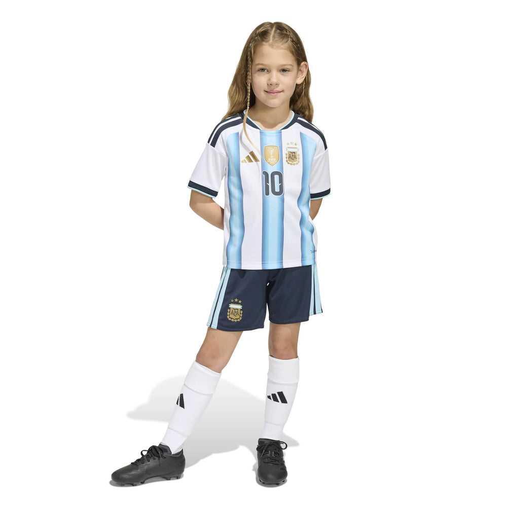 Adidas 2026 Argentina Kid's Home Messi #10 Mini Kit White / Icey Blue / Light Blue