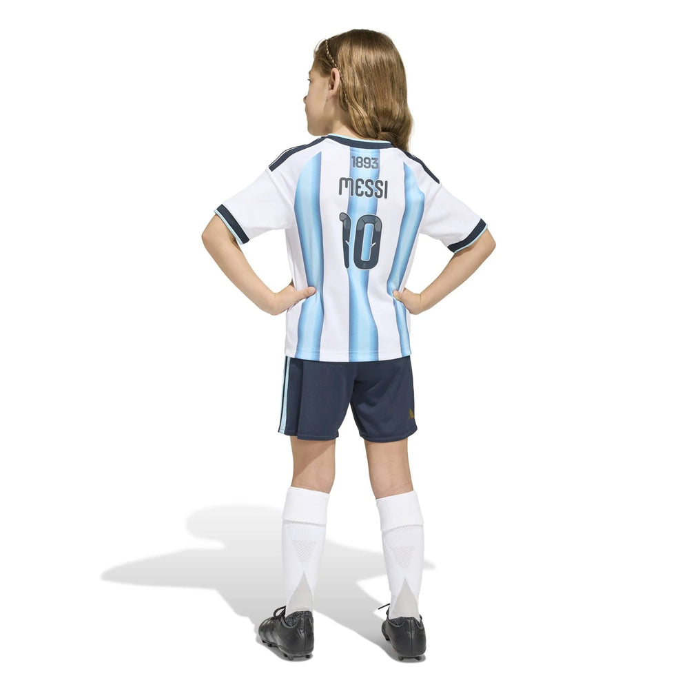 Adidas 2026 Argentina Kid's Home Messi #10 Mini Kit White / Icey Blue / Light Blue