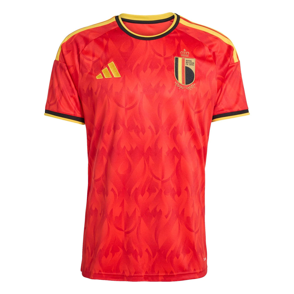 Adidas 2026 Belgium Men's Stadium Home Soccer Jersey Red / Bold Gold
