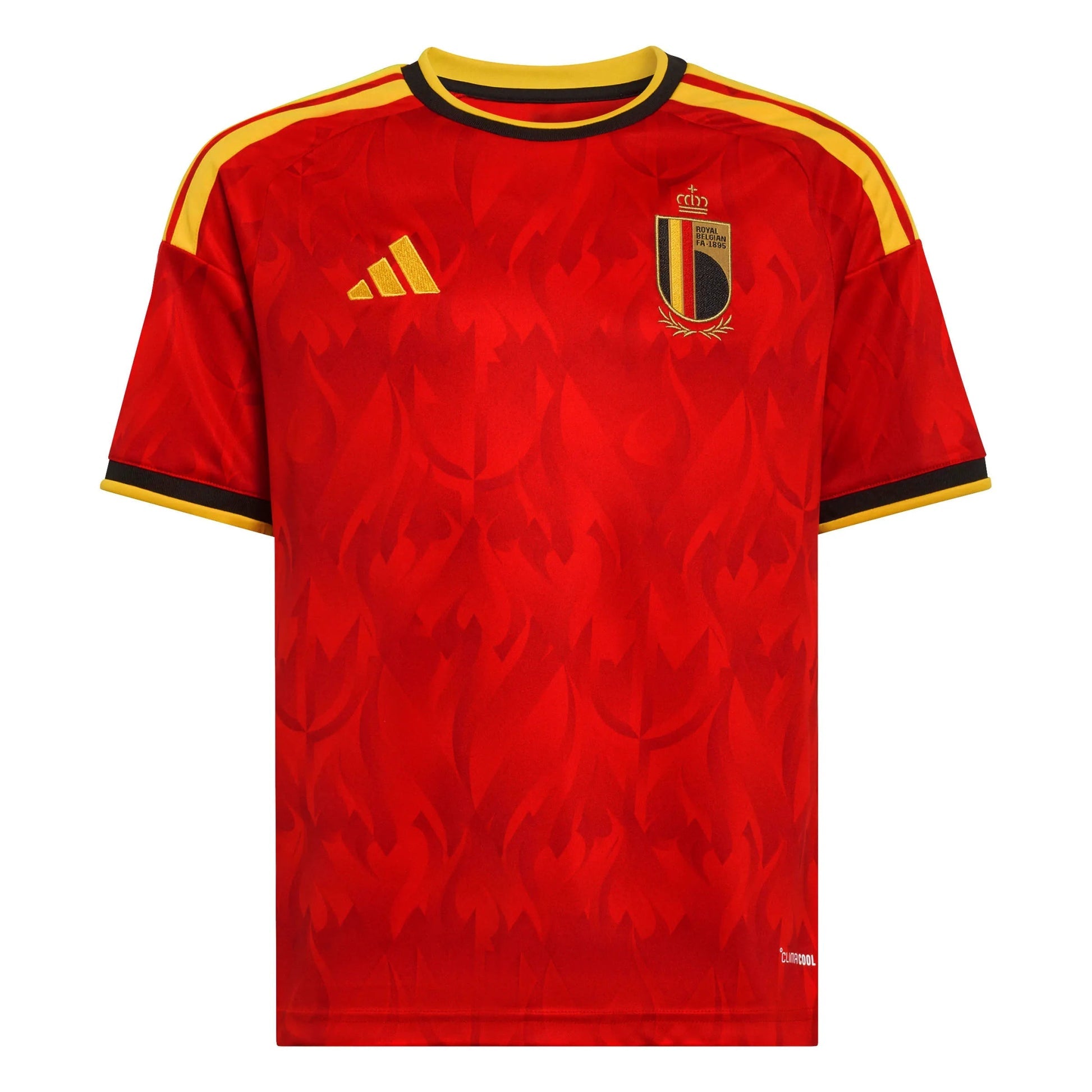 Adidas 2026 Belgium Youth Stadium Home Soccer Jersey Red / Bold Gold
