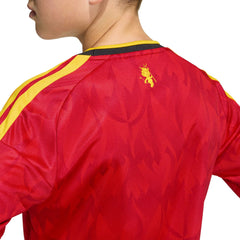 Adidas 2026 Belgium Youth Stadium Home Soccer Jersey Red / Bold Gold