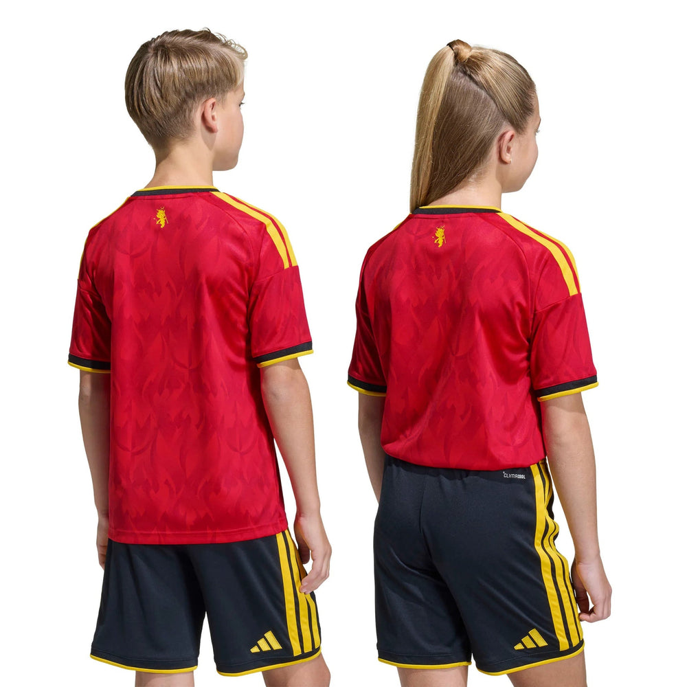 Adidas 2026 Belgium Youth Stadium Home Soccer Jersey Red / Bold Gold