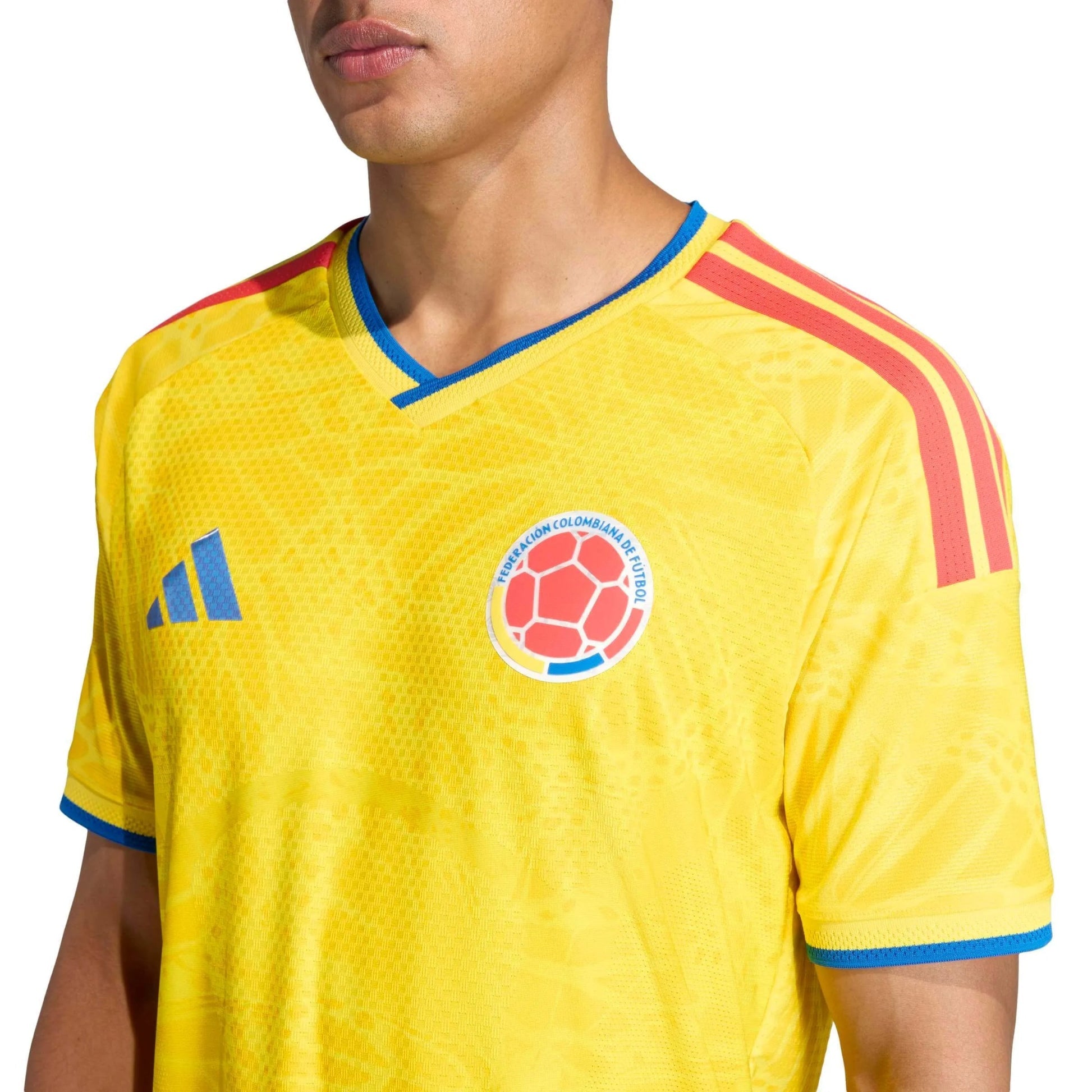 Adidas 2026 Colombia Men's Authentic Home Soccer Jersey Impact Yellow