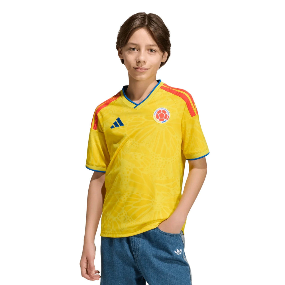 Adidas 2026 Colombia Youth Stadium Home Soccer Jersey Impact Yellow