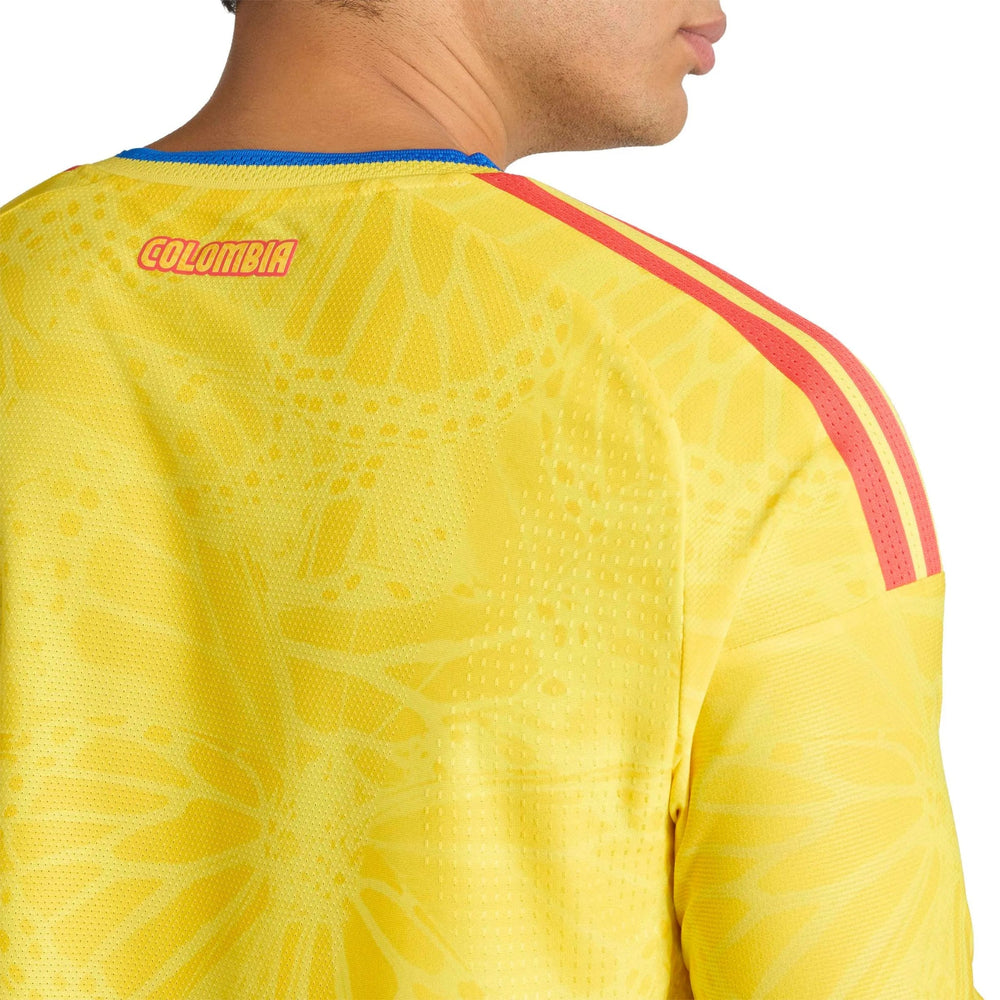 Adidas 2026 Colombia Men's Authentic Home Long-Sleeve Soccer Jersey Impact Yellow