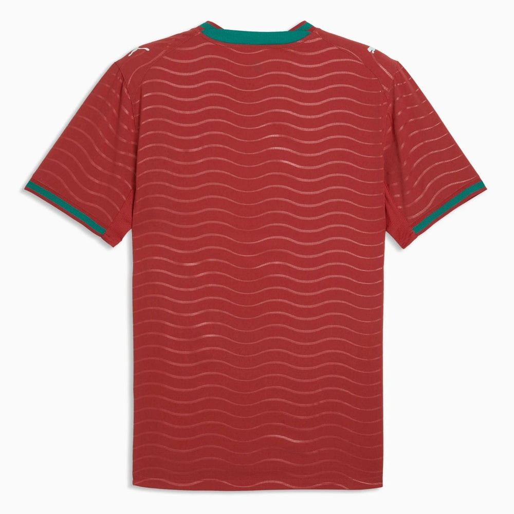 Puma 2026 Portugal Men's Authentic Home Soccer Jersey Club Red-Green Lagoon
