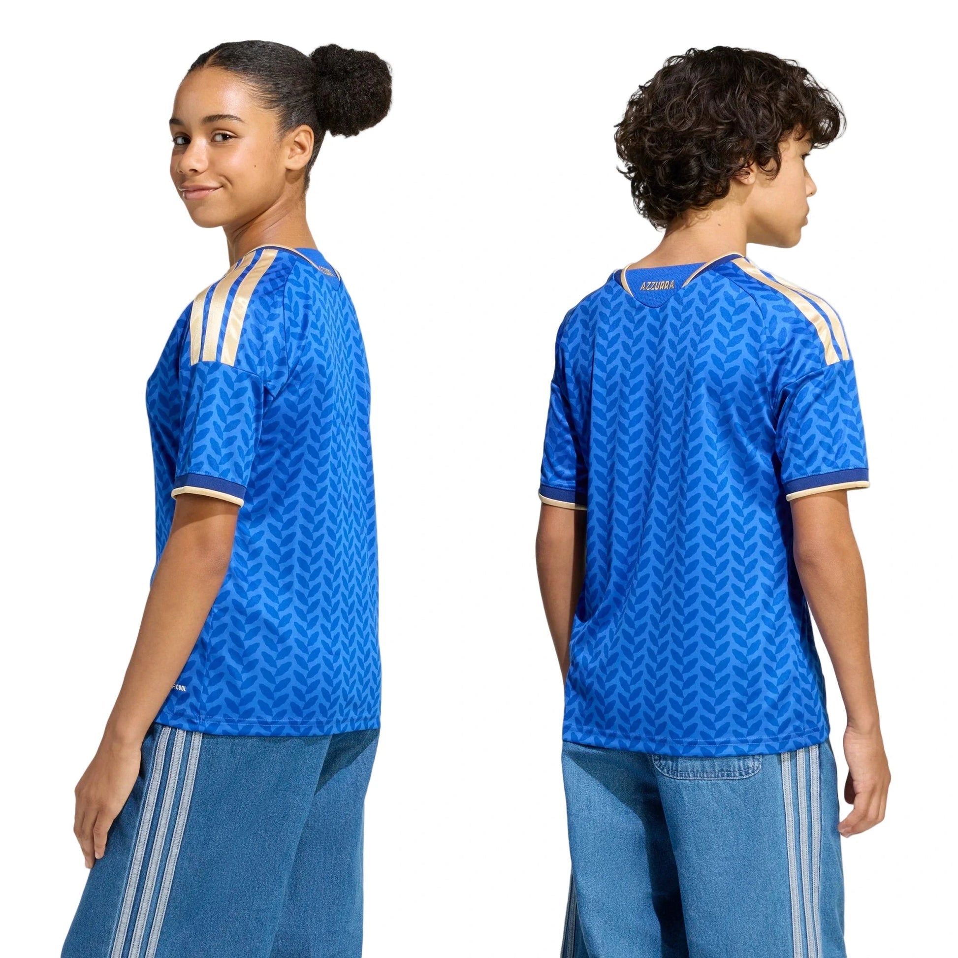 Adidas 2026 Italy Youth Stadium Home Soccer Jersey Bold Blue