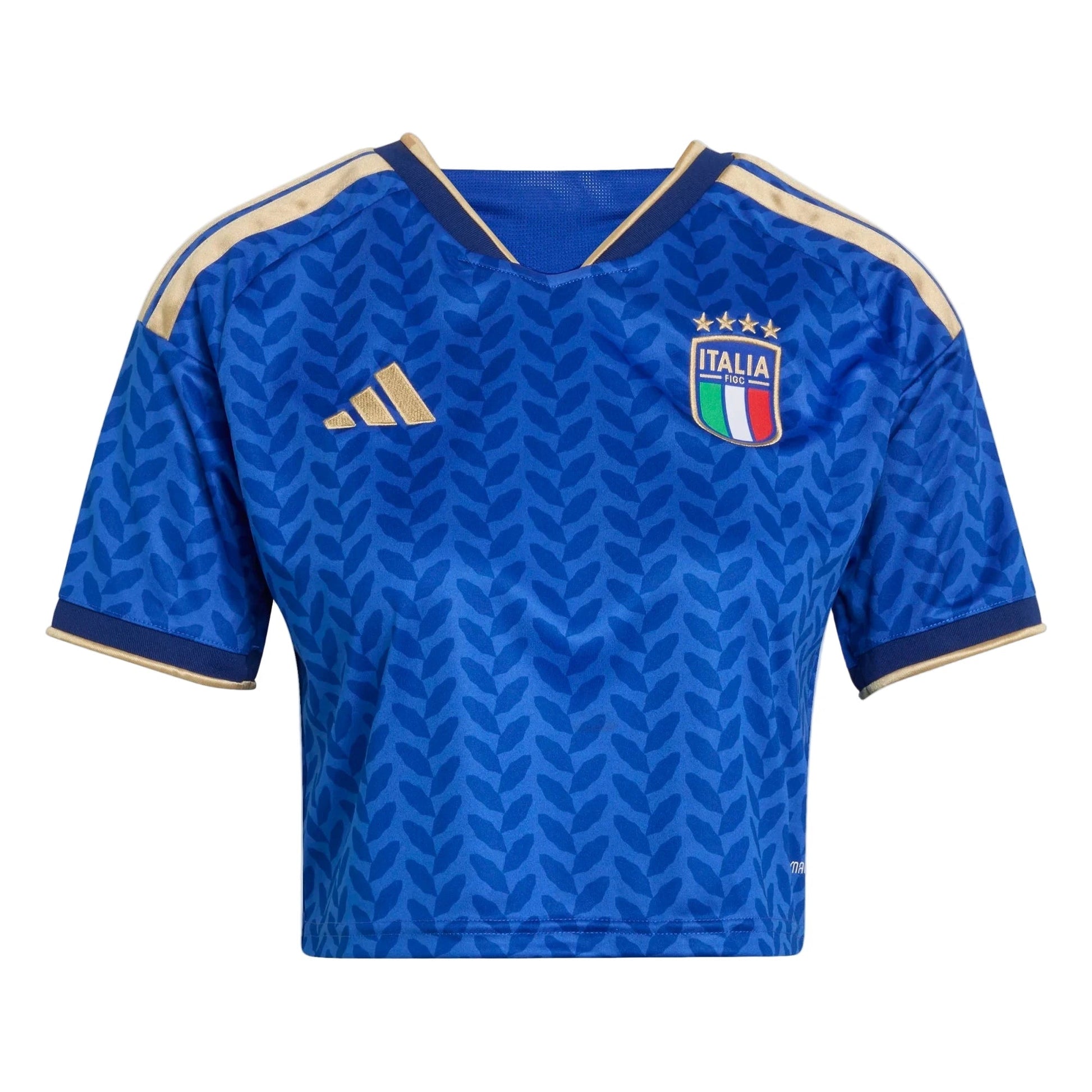 Adidas 2026 Italy Women's Stadium Home Cropped Soccer Jersey Bold Blue