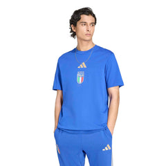 Adidas 2026 Italy Men's DNA Graphic Tee Bold Blue