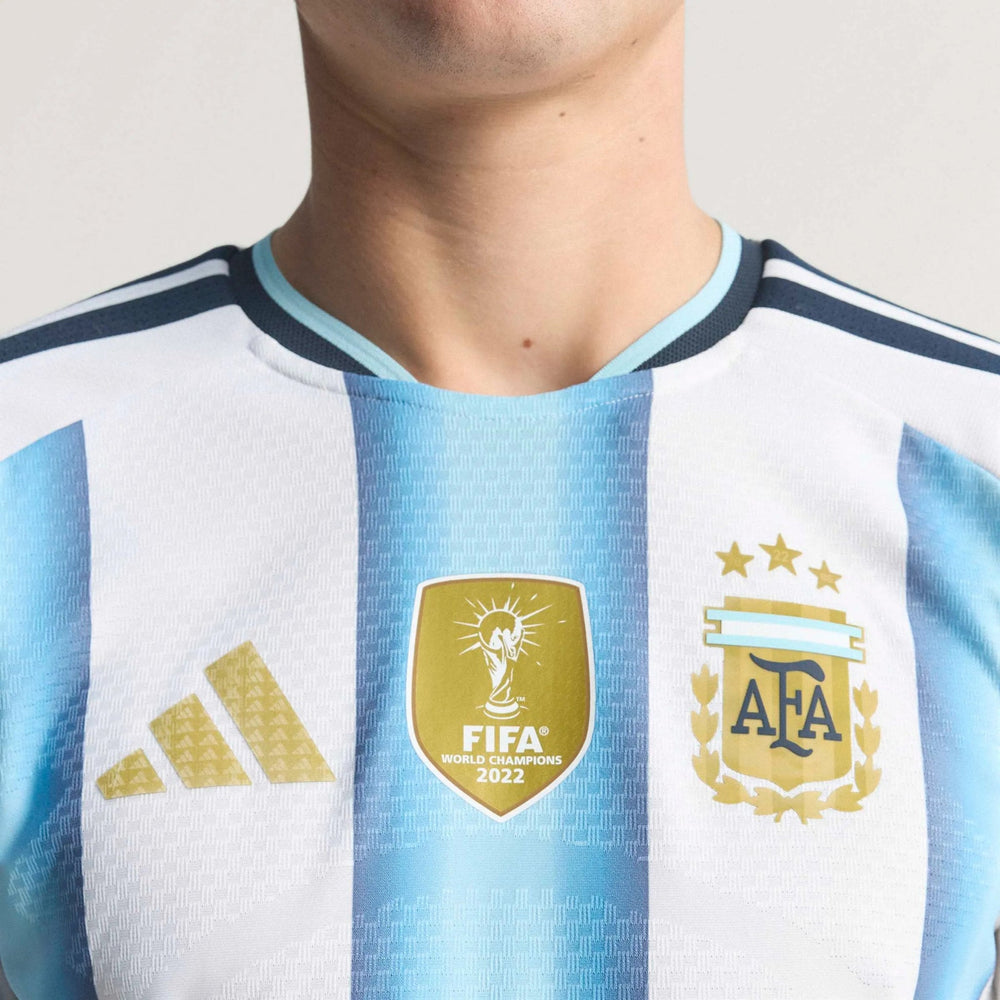 Adidas 2026 Argentina Men's Authentic Home Soccer Jersey White / Icey Blue / Light Blue
