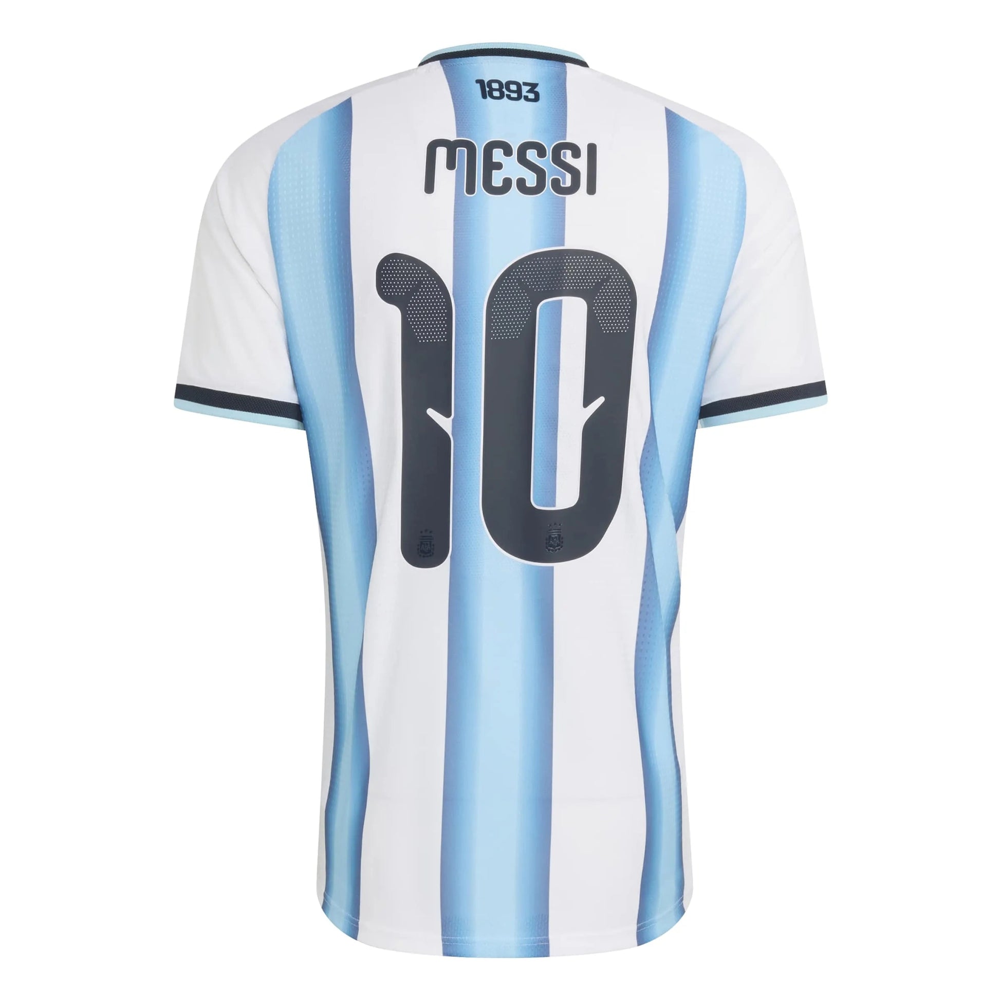 Adidas 2026 Argentina Men's Authentic Home Messi #10 Soccer Jersey White / Icey Blue / Light Blue