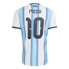 Adidas 2026 Argentina Men's Authentic Home Messi #10 Soccer Jersey White / Icey Blue / Light Blue