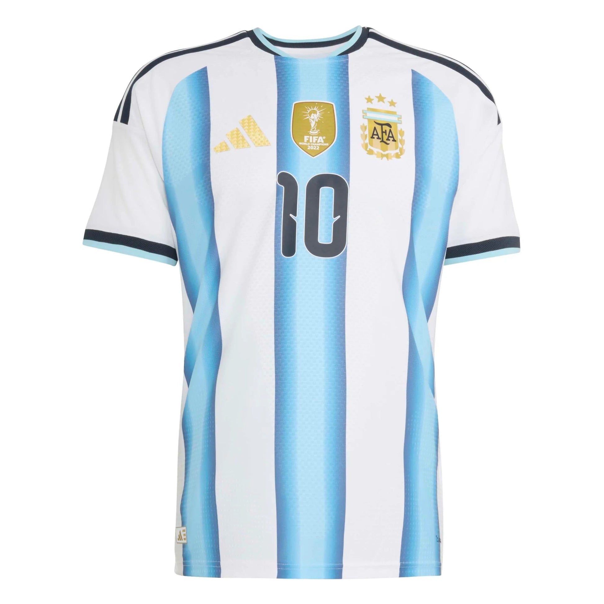 Adidas 2026 Argentina Men's Authentic Home Messi #10 Soccer Jersey White / Icey Blue / Light Blue