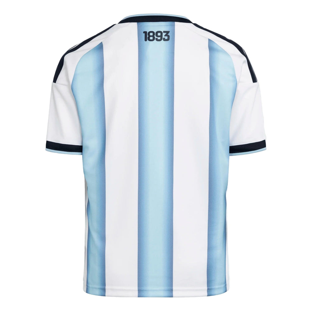 Adidas 2026 Argentina Youth Stadium Home Soccer Jersey White / Icey Blue / Light Blue