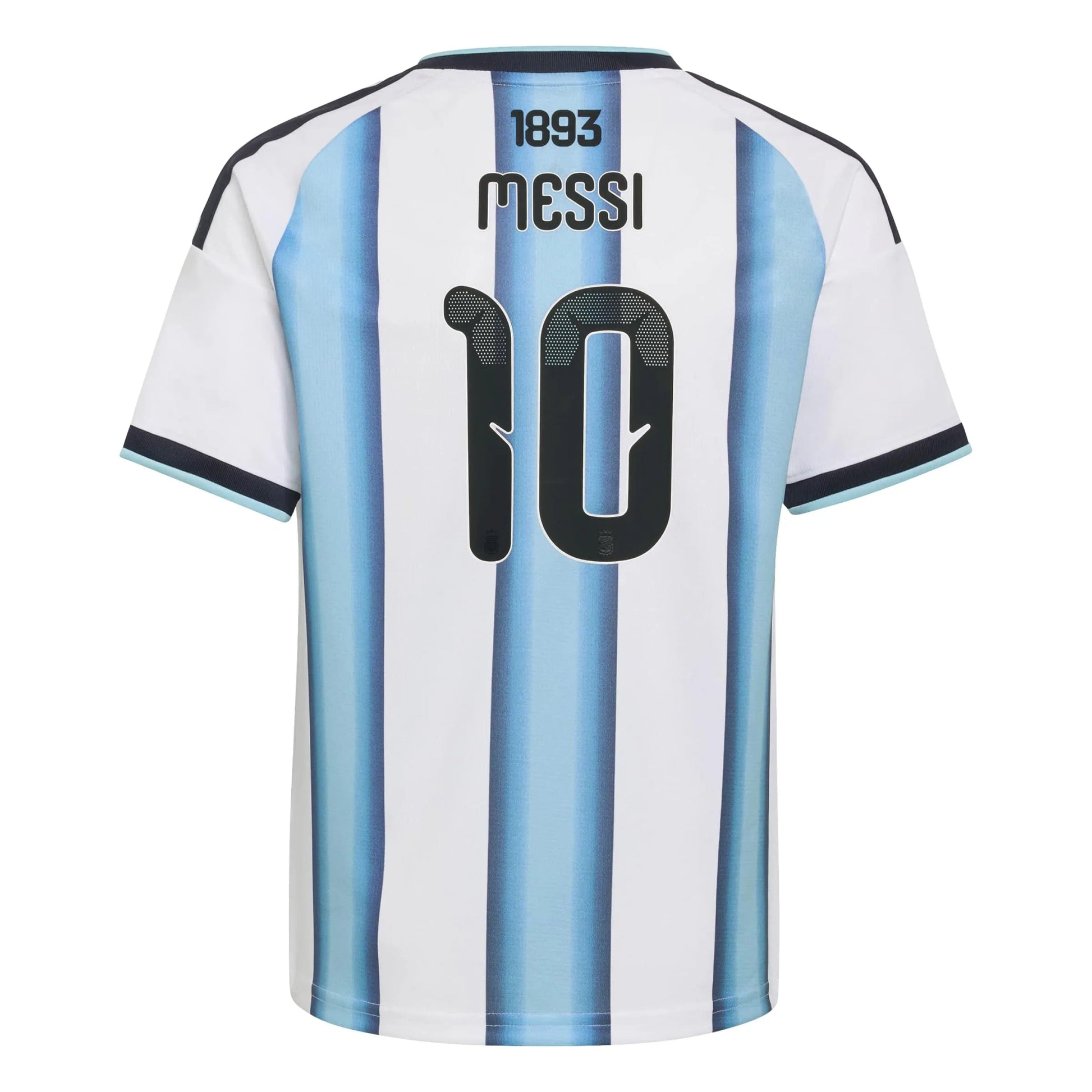 Adidas 2026 Argentina Youth Stadium Home Messi #10 Soccer Jersey White / Icey Blue / Light Blue