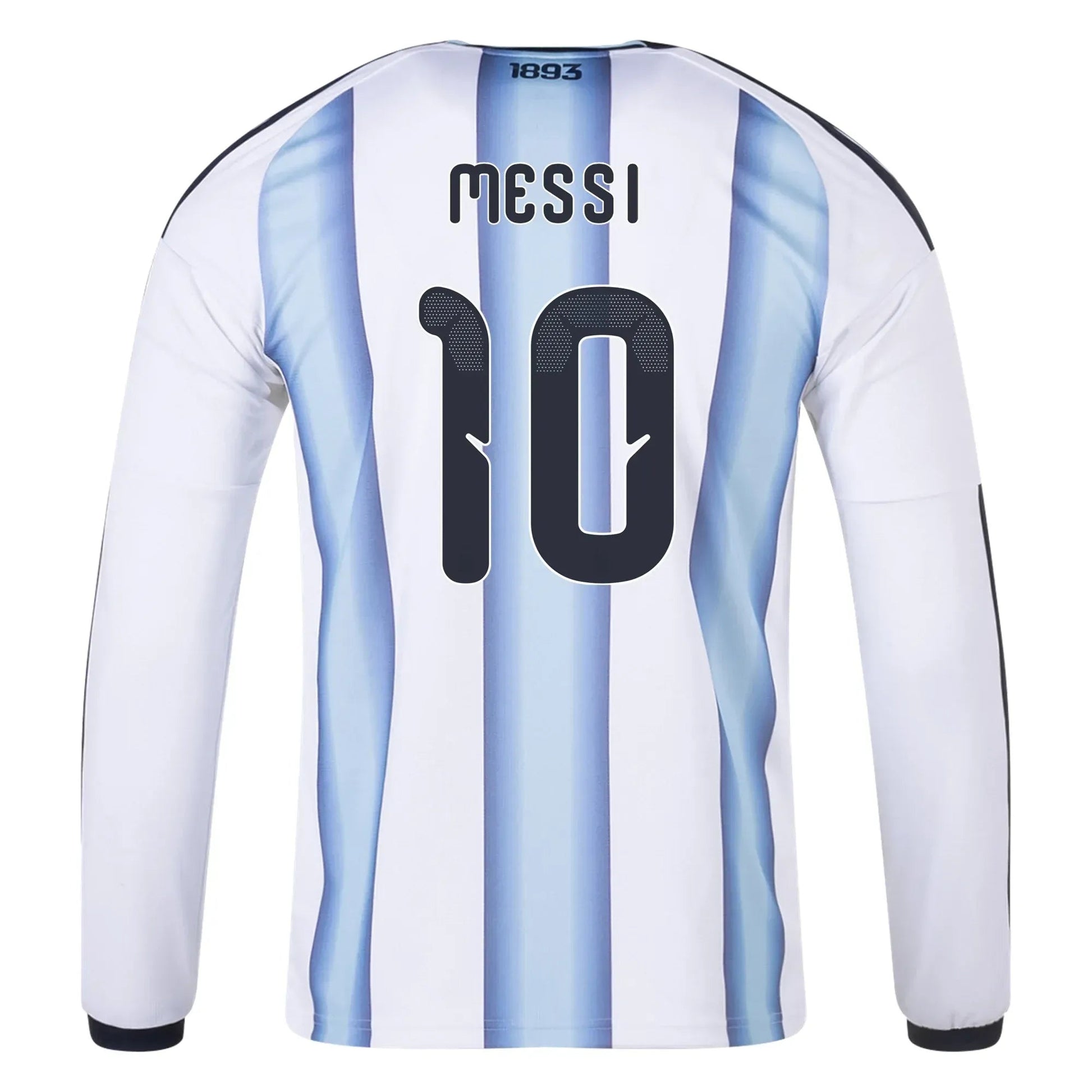 Adidas 2026 Argentina Men's Stadium Home Long-Sleeve Soccer Jersey White / Icey Blue / Light Blue
