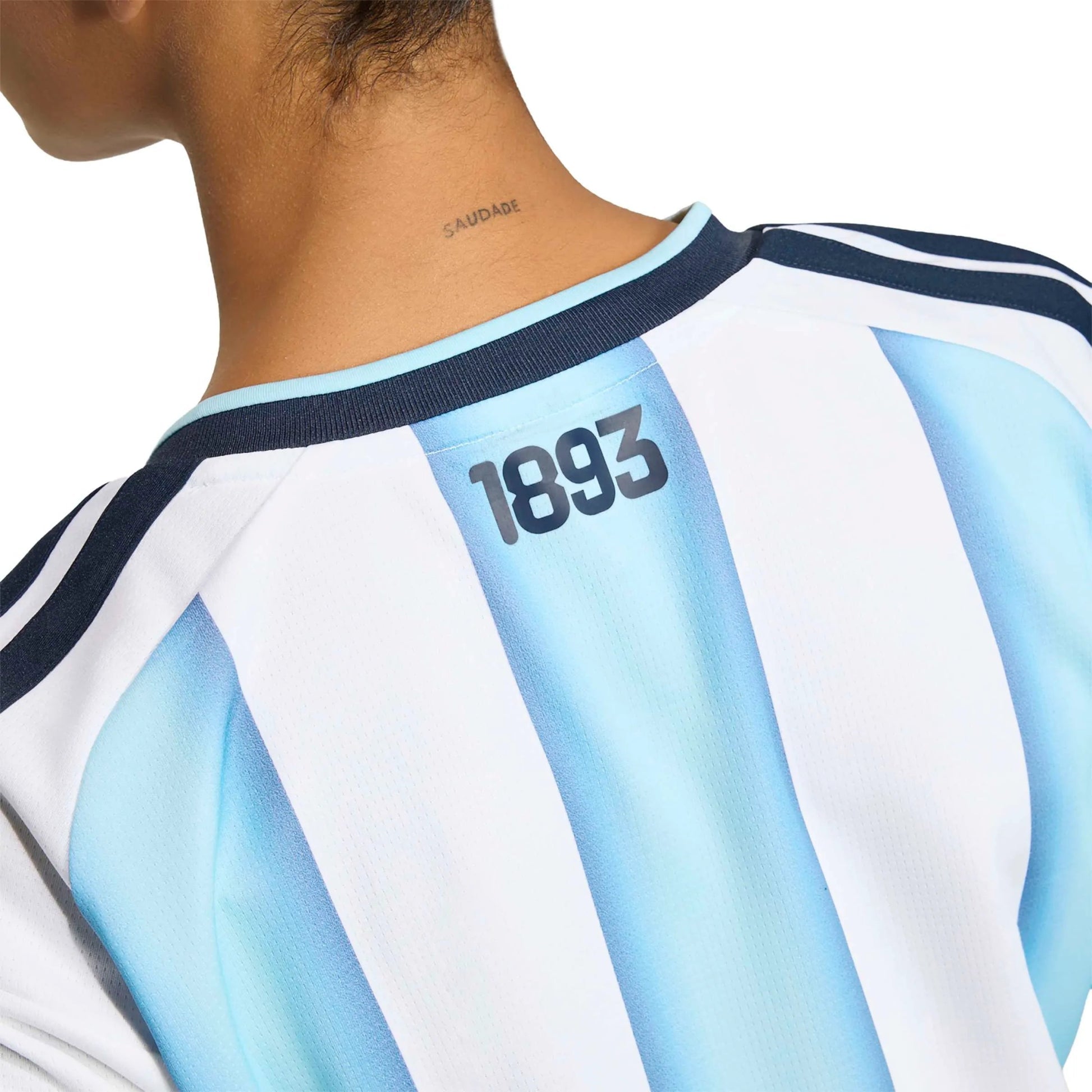 Adidas 2026 Argentina Women's Stadium Home Cropped Soccer Jersey White / Icey Blue / Light Blue