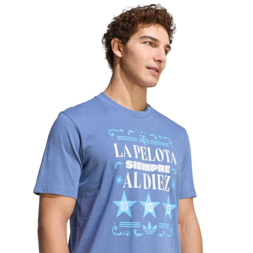 Adidas 2026 Argentina Men's Amply Tee Crew Blue