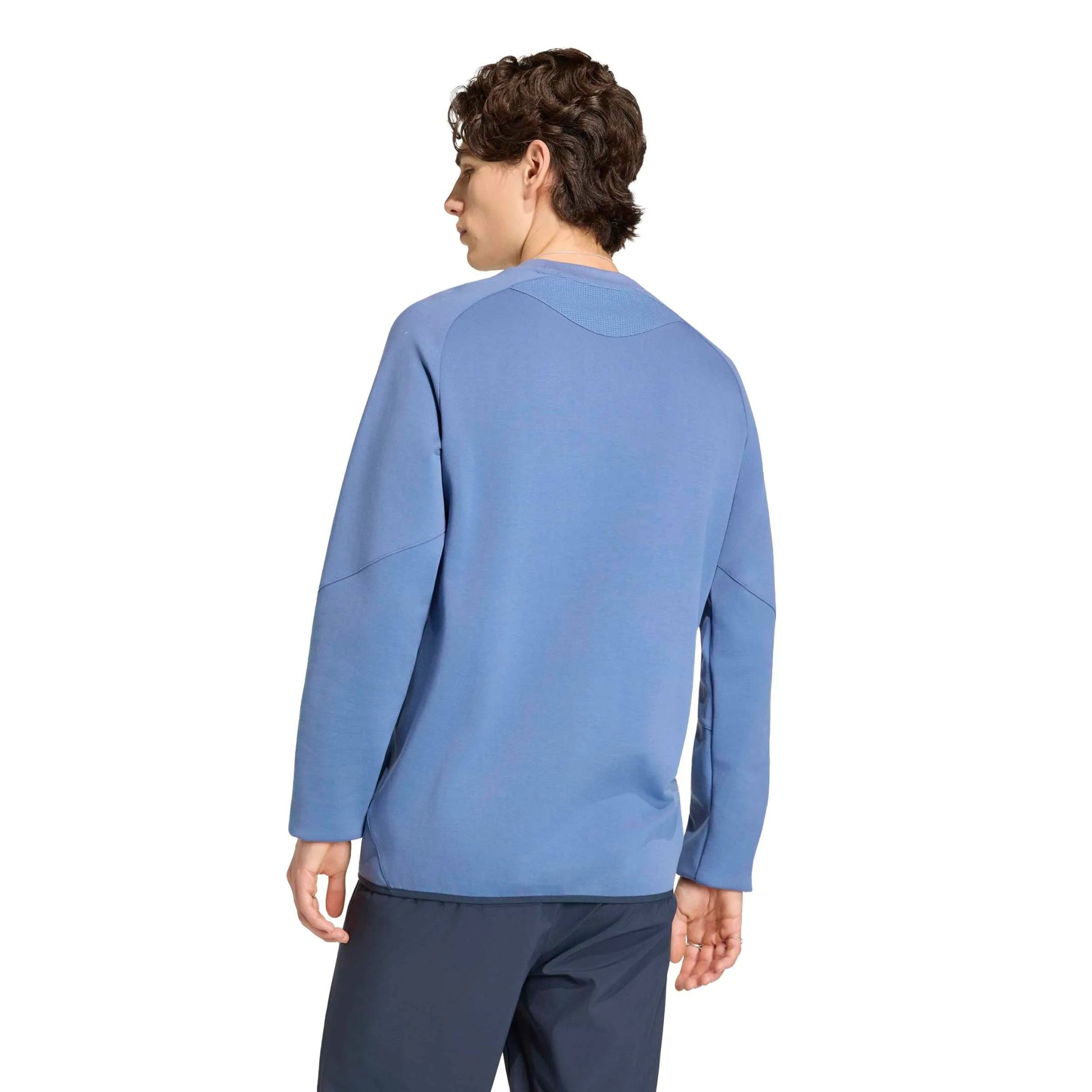 Adidas 2026 Argentina Men's Tiro Travel Crewneck Sweatshirt Crew Blue