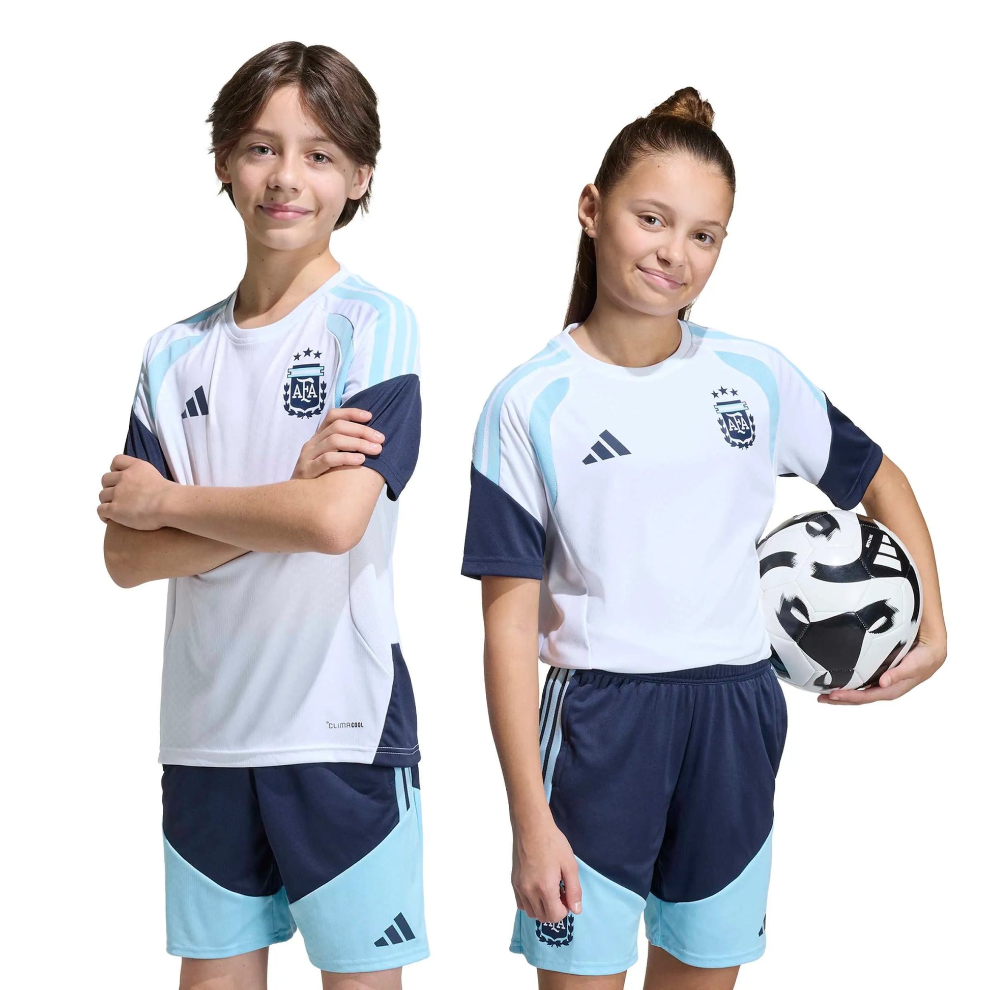 Adidas 2026 Argentina Youth Training Soccer Jersey White