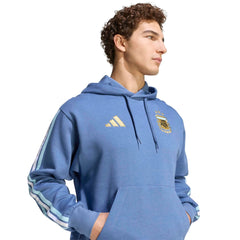 Adidas 2026 Argentina Men's DNA Fleece Hoodie Crew Blue