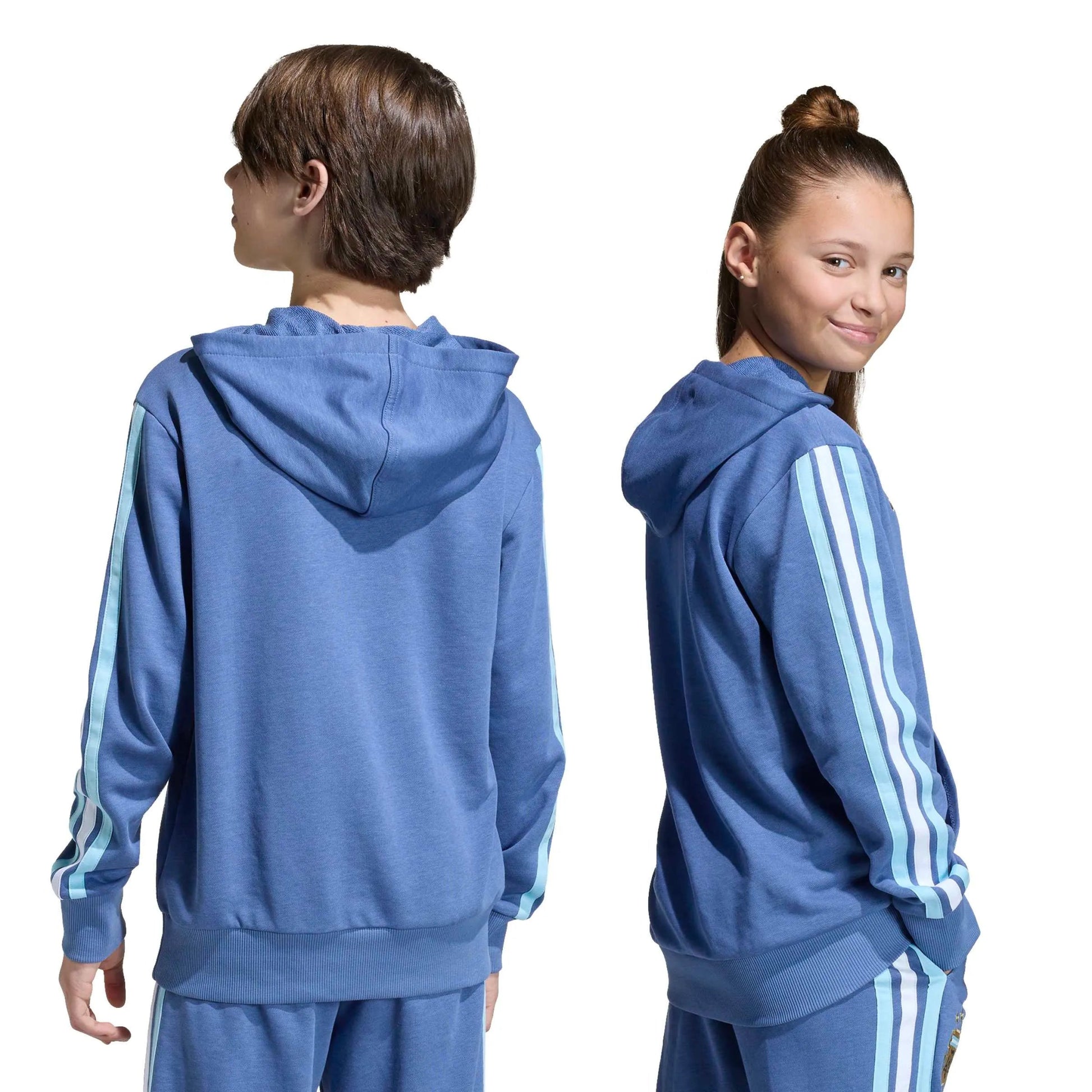 Adidas 2026 Argentina Youth DNA Hoodie Crew Blue