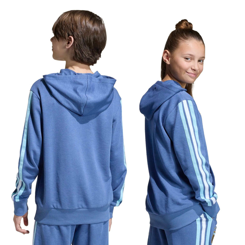 Adidas 2026 Argentina Youth DNA Hoodie Crew Blue