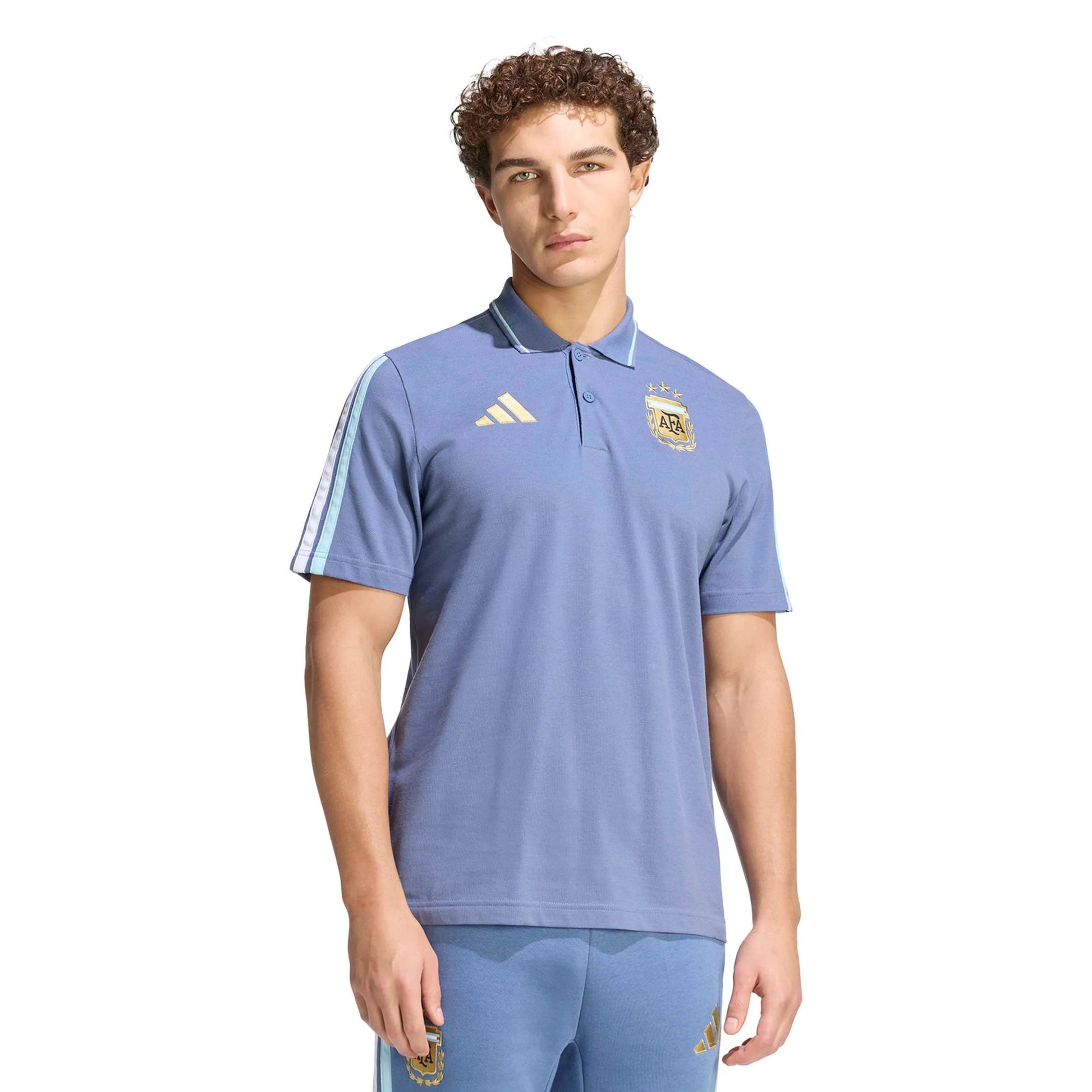Adidas 2026 Argentina Men's DNA Polo Crew Blue