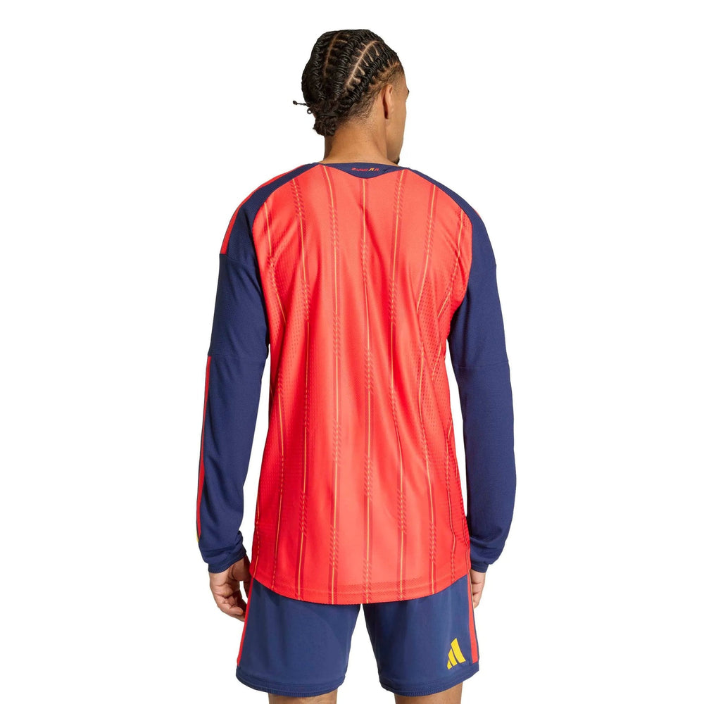 Adidas 2026 Spain Men's Authentic Home Long-Sleeve Soccer Jersey Vivid Red