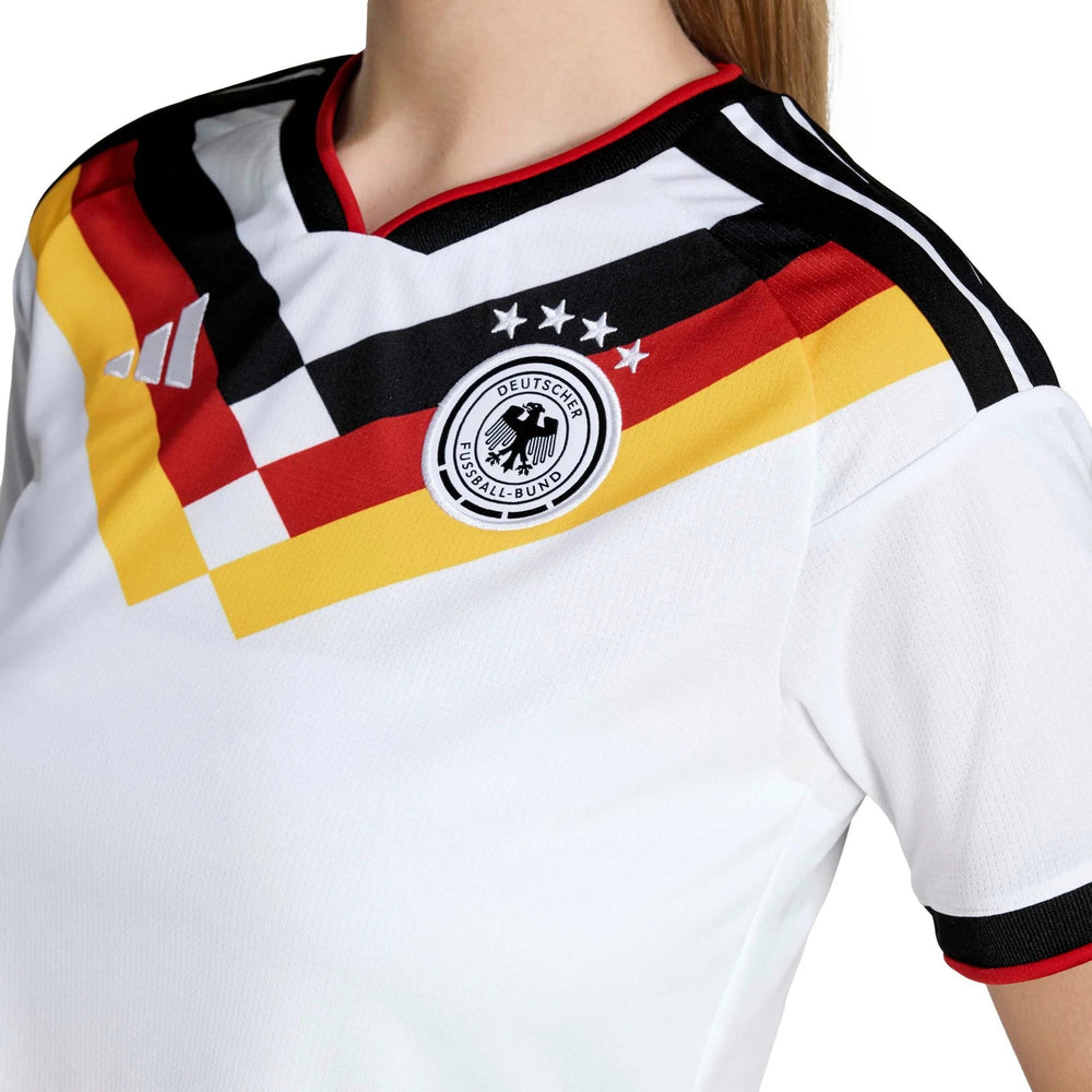 Adidas 2026 Germany Women's Stadium Home Cropped Soccer Jersey