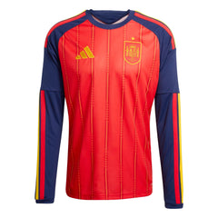 Adidas 2026 Spain Men's Stadium Home Long-Sleeve Soccer Jersey Vivid Red
