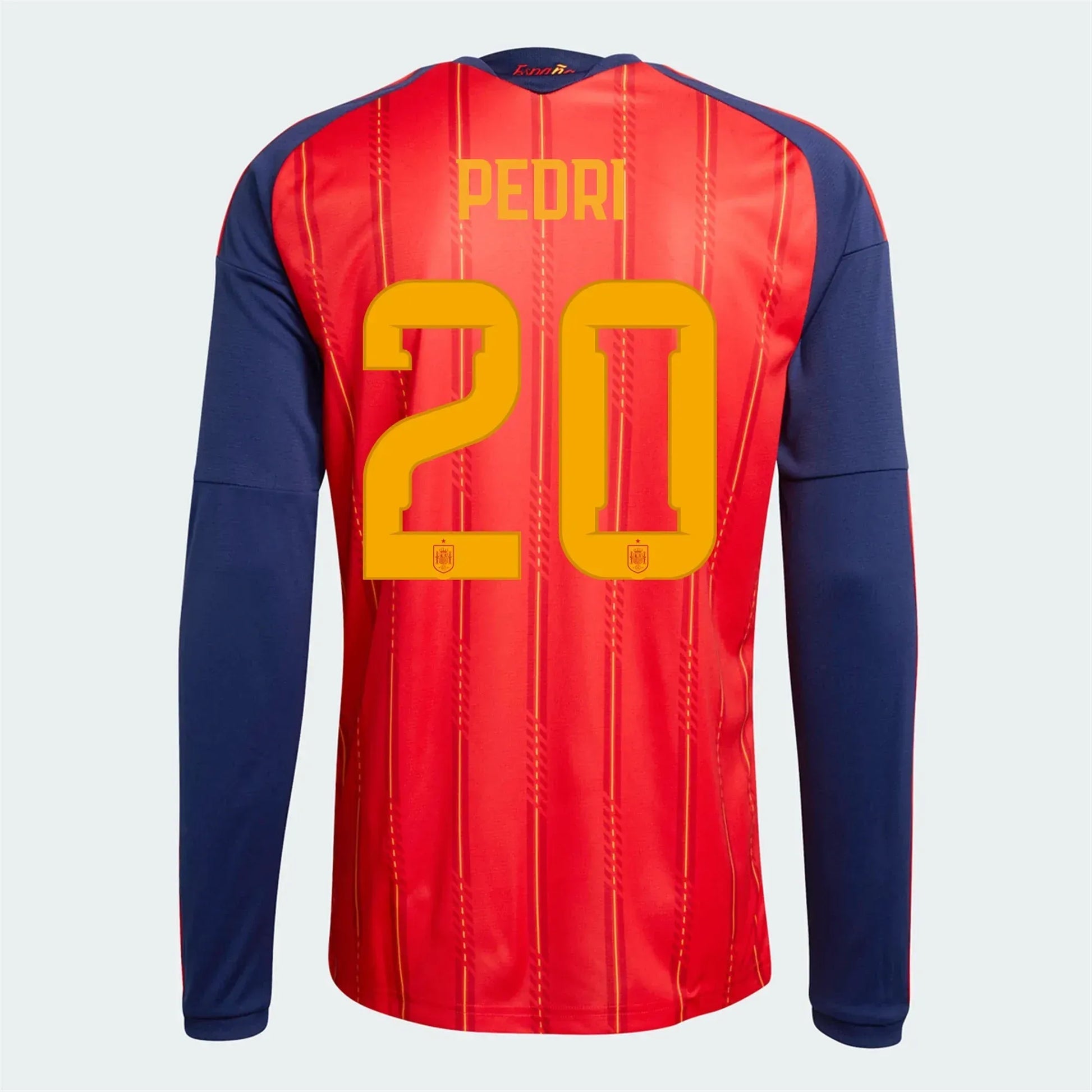 Adidas 2026 Spain Men's Stadium Home Long-Sleeve Soccer Jersey Vivid Red